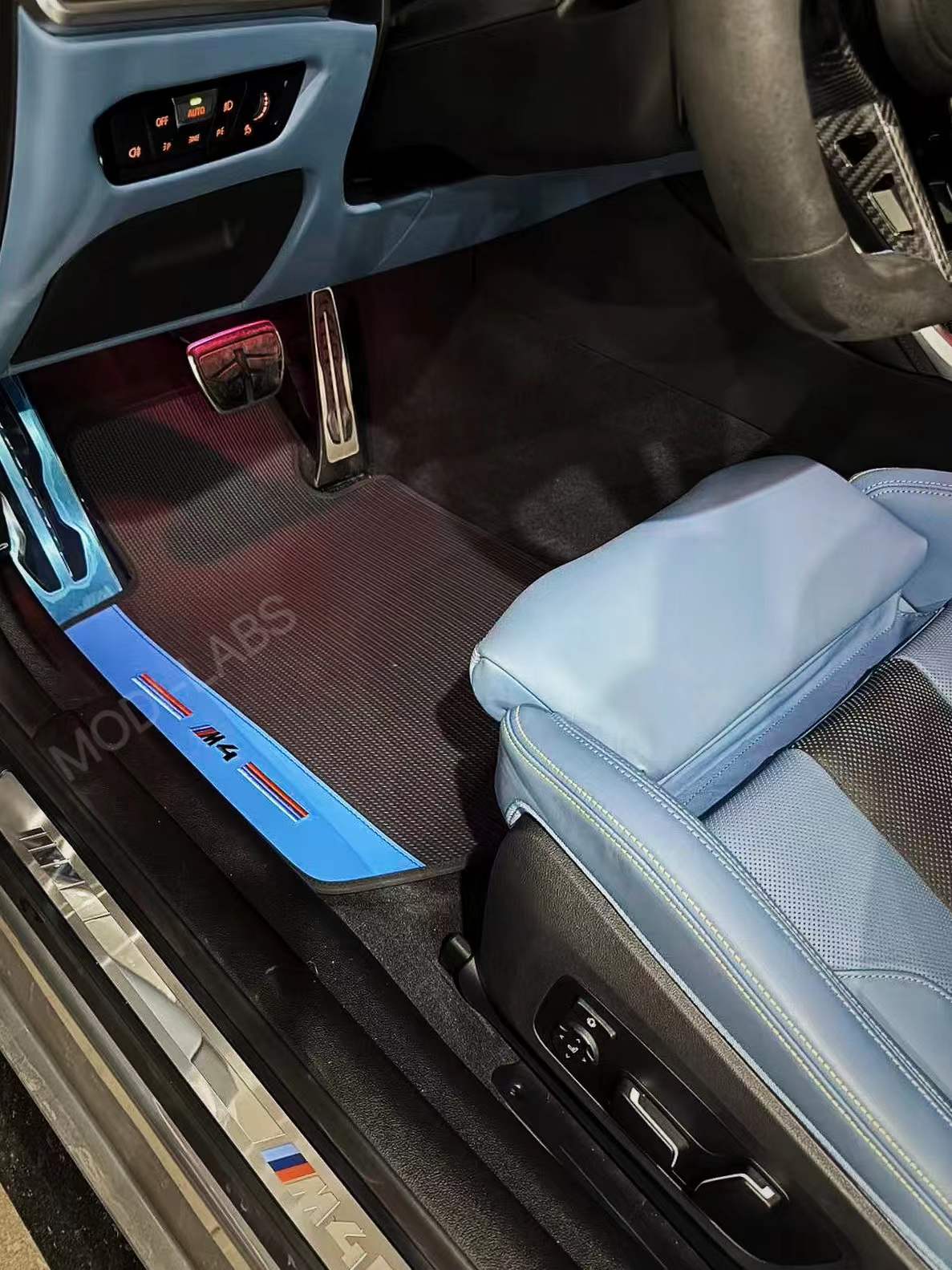 Premium Woven Pattern Nappa Leather Floor Mats for ANY Car Model