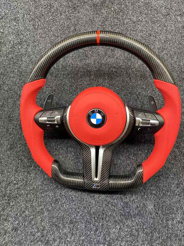 BMW M Power/Performance Carbon Fiber Steering Wheel with Alcantara/Leather Hand Grip