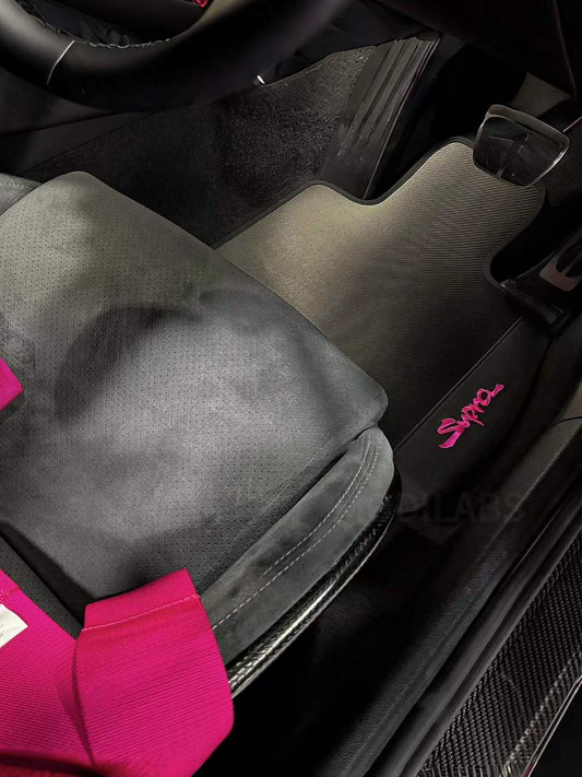 Carbon fiber car mats for