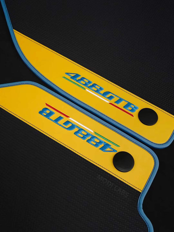 Premium Woven Pattern Nappa Leather Floor Mats for Exotic Cars (Ferrari, Lamborghini, Rolls-Royce, Bentley, McLaren, Aston Martin, etc.)