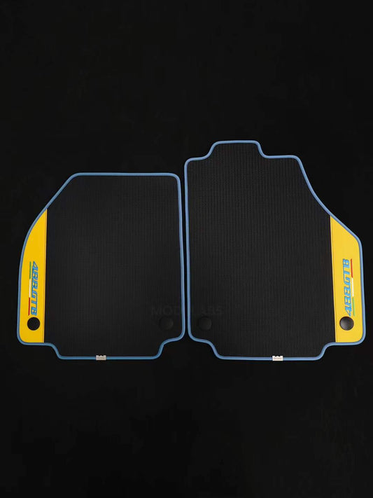 Premium Woven Pattern Nappa Leather Floor Mats for Exotic Cars (Ferrari, Lamborghini, Rolls-Royce, Bentley, McLaren, Aston Martin, etc.)