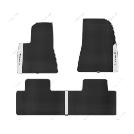 SPECIAL SALE! Tesla Model 3 Woven Pattern Nappa Floor Mats