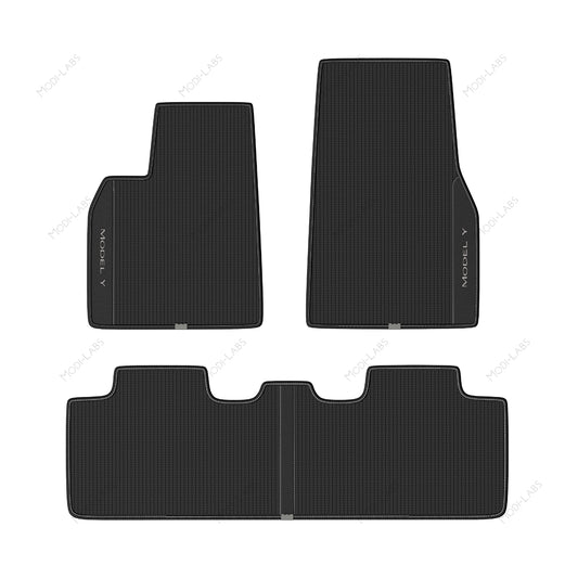 SPECIAL SALE! Tesla Model Y Woven Pattern Nappa Floor Mats